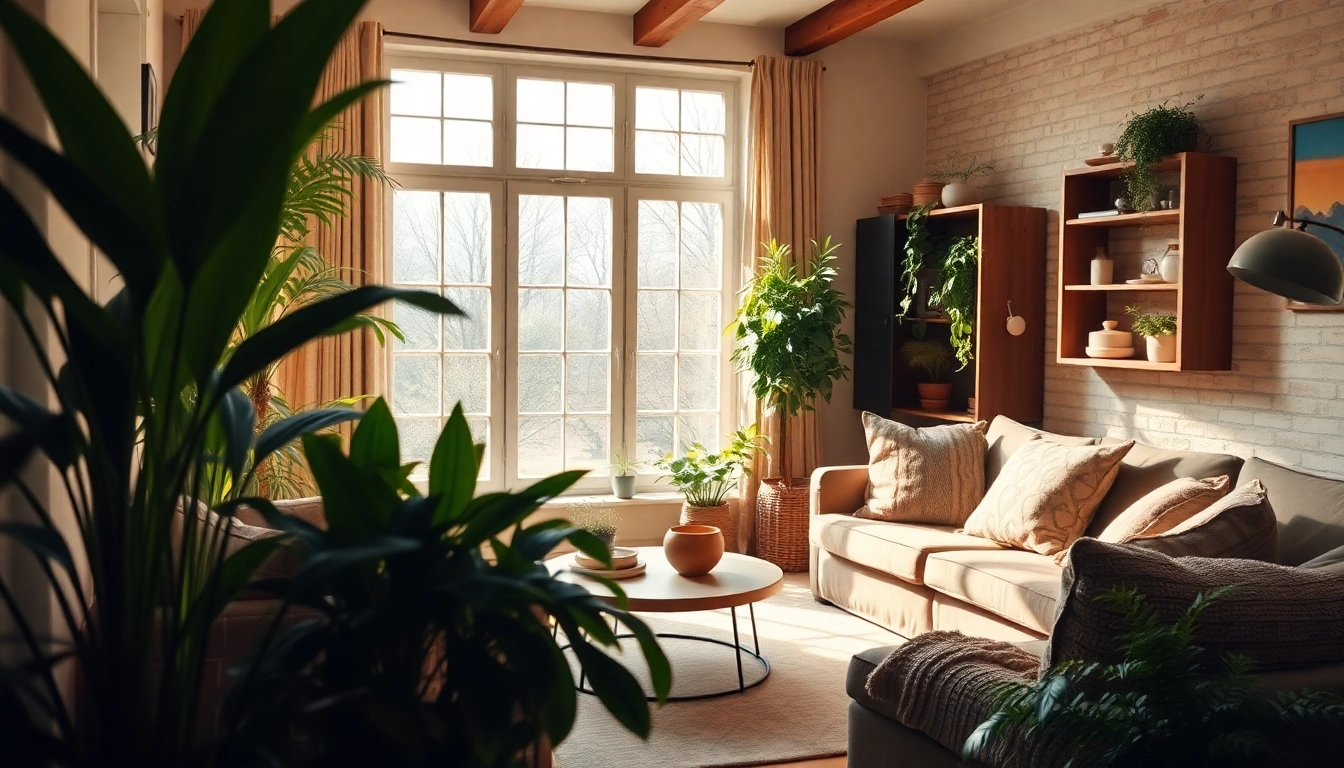 Enhance your home with tips from lubiedom.pl for a cozy living room filled with plants.