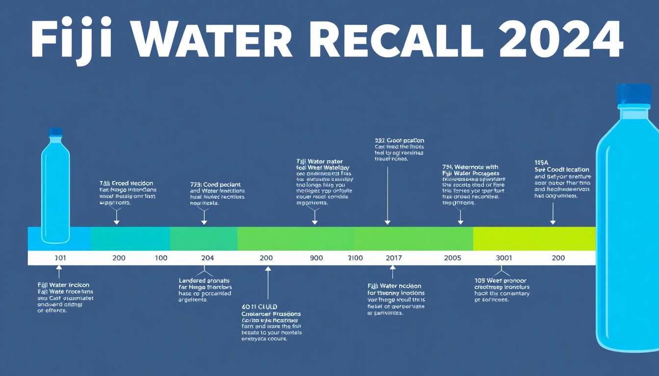 Highlighting critical information about the fiji water recall 2024, this infographic outlines key dates and contamination details.