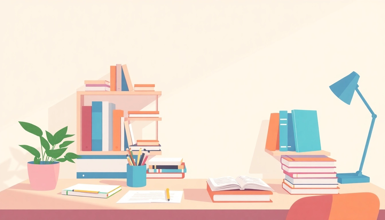 My Homeworkmarket's vibrant study space with books and a laptop inspiring effective learning.