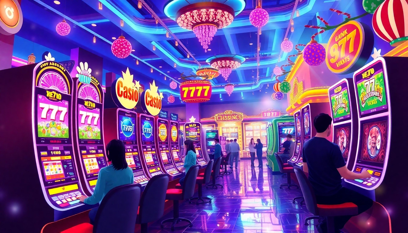 Experience the thrill of สล็อต777 with vibrant slot machines in an exciting online casino atmosphere.