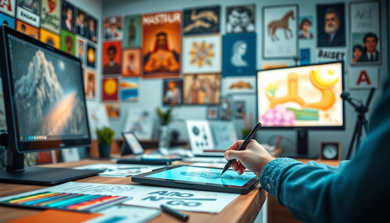 Create stunning visuals using the AI image generator Australia in a vibrant workspace with creativity.