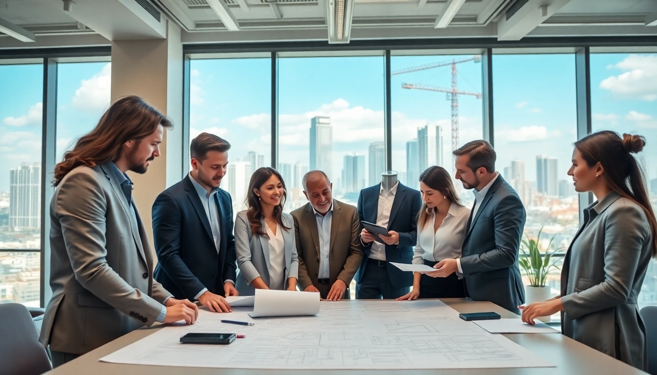 Nvq level 7 construction senior management answers visualizing a professional team in construction planning.