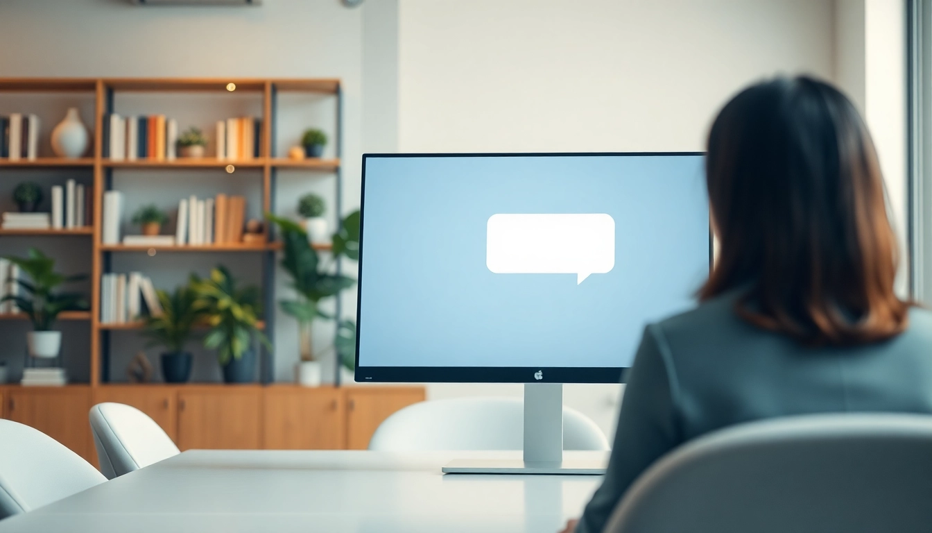 Engaging chatgpt chatbot interface on a sleek computer screen in a professional setting
