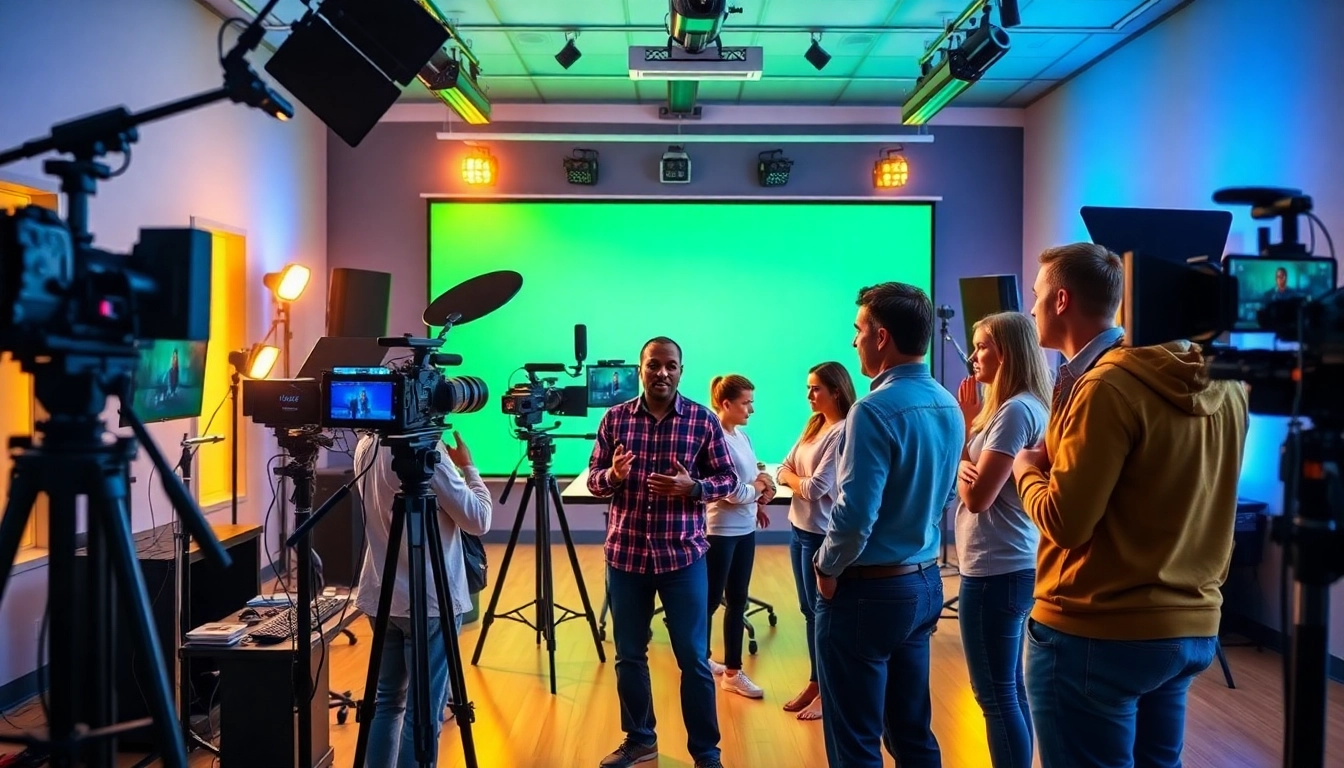 Showcasing video production edmonton team in a creative studio environment