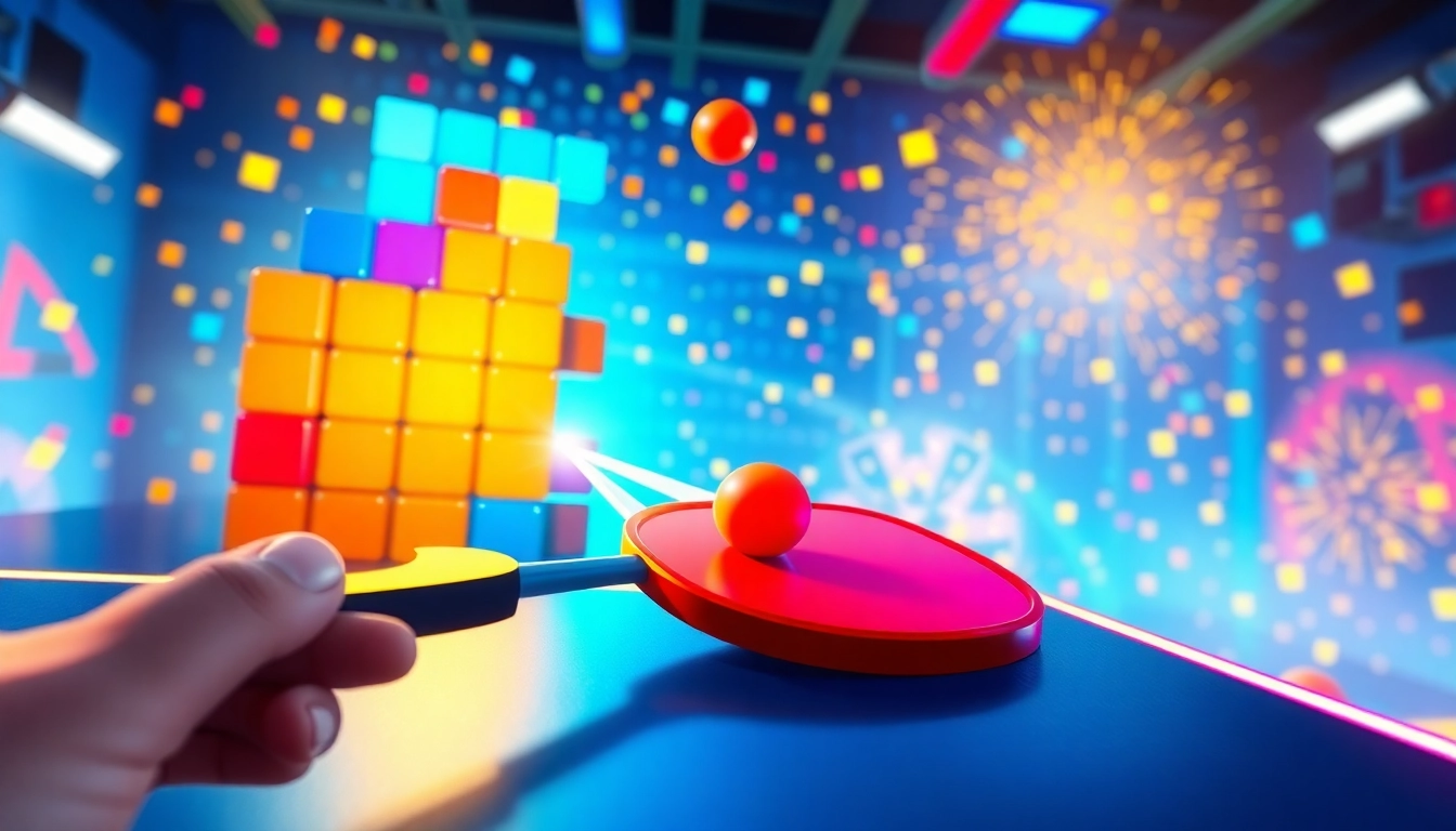 A gamer skillfully plays block breaker de google, with colorful blocks and vibrant gameplay in action.