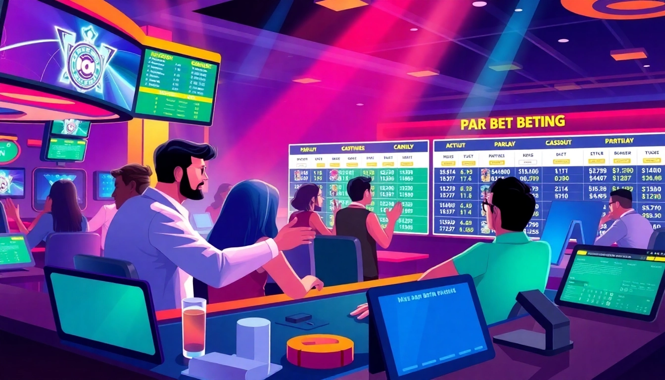 Engage in mix parlay betting with friends in an exciting online casino environment, showcasing vibrant gameplay.