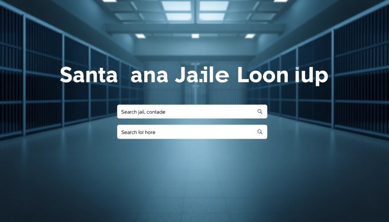 Conducting a santa ana jail inmate search on a professional digital interface.