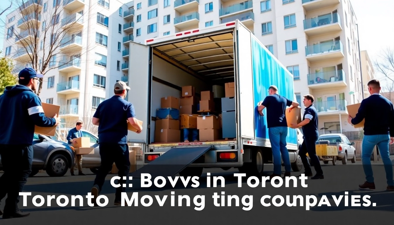 Experienced team of Toronto moving companies efficiently loading items into a truck.