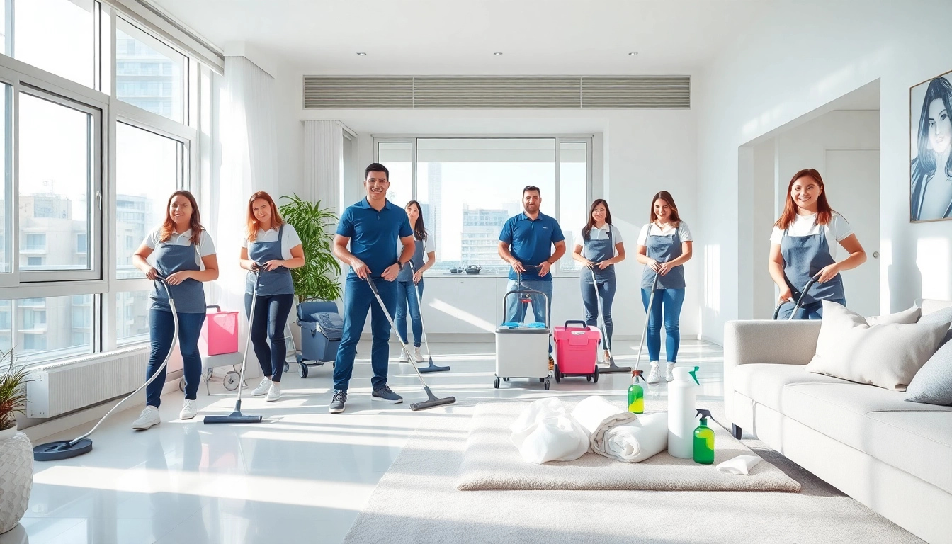 Efficient bond cleaning Logan service team in a bright apartment, showcasing professionalism and thoroughness.