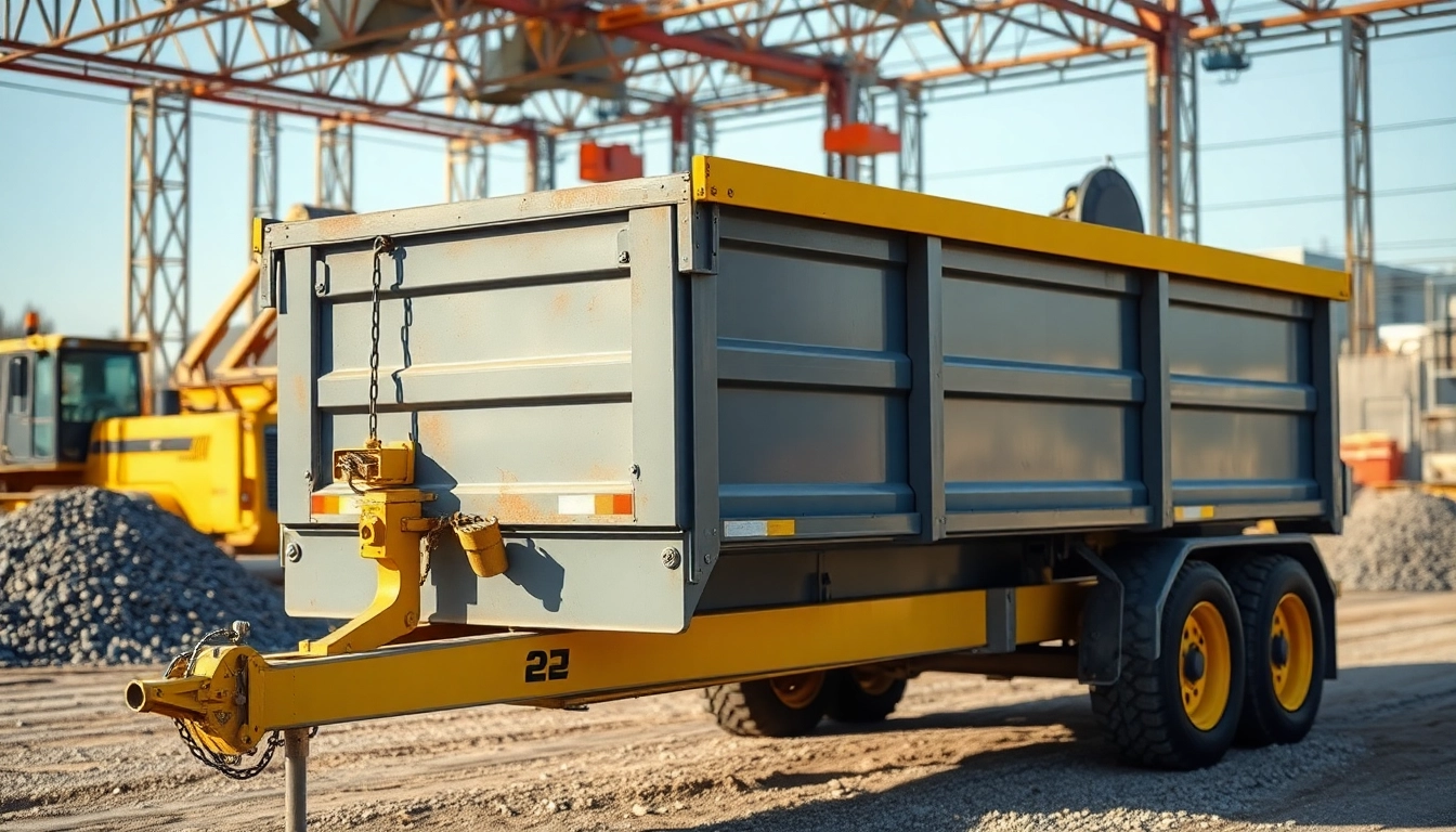 Find the best used dump trailer for sale near me showcasing robust construction with essential features.