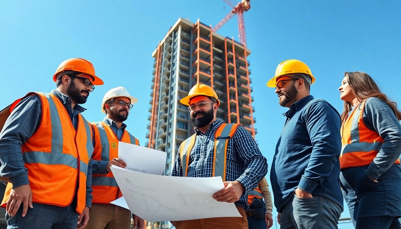 Team of professionals working as New York City Commercial General Contractor on a building project in NYC.