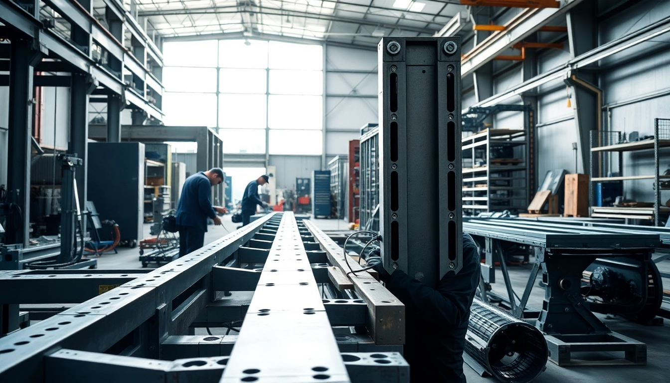 Find expert steel fabricators near me working in a modern fabrication workshop with advanced equipment.